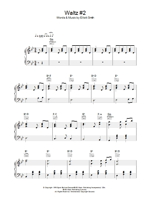 Waltz #2 (XO) (Piano, Vocal & Guitar Chords) von Elliott Smith