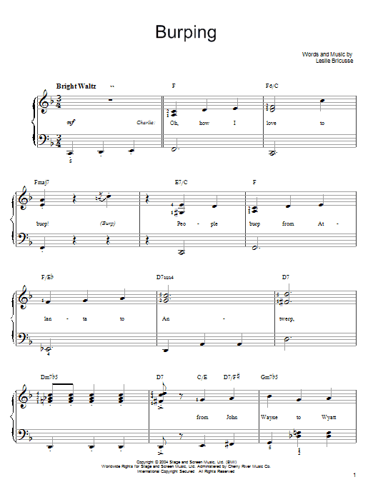 Burping (Easy Piano) von Willy Wonka