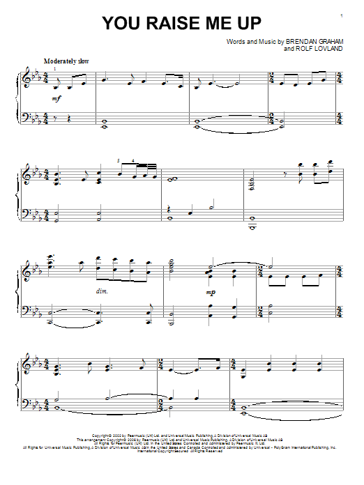You Raise Me Up (Piano Solo) von Josh Groban