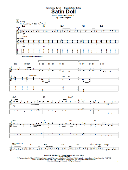 Satin Doll (Guitar Tab) von Kenny Burrell