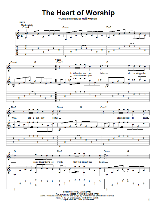 The Heart Of Worship (Solo Guitar) von Matt Redman