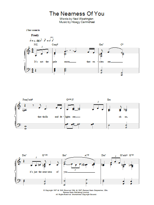 The Nearness Of You (Piano, Vocal & Guitar Chords) von Norah Jones