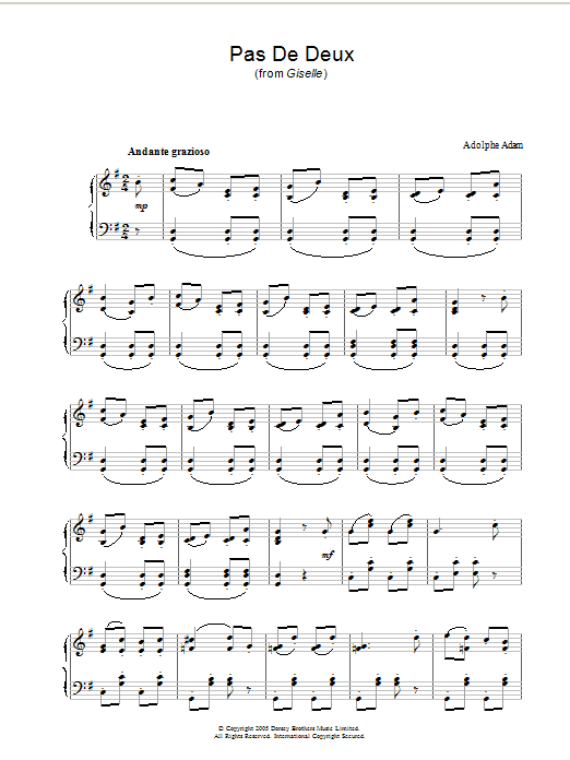 Pas De Deux (Piano Solo) von Adolphe Adam