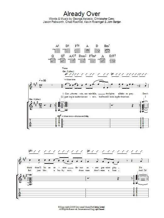 Already Over (Guitar Tab) von Orson