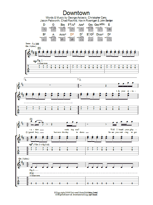 Downtown (Guitar Tab) von Orson