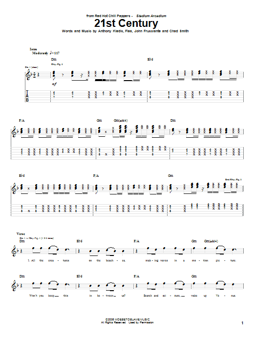 21st Century (Guitar Tab) von Red Hot Chili Peppers