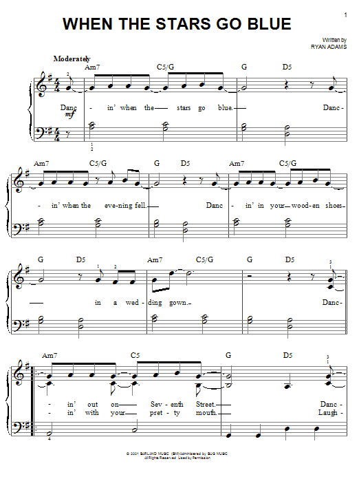 When The Stars Go Blue (Easy Piano) von Tim McGraw