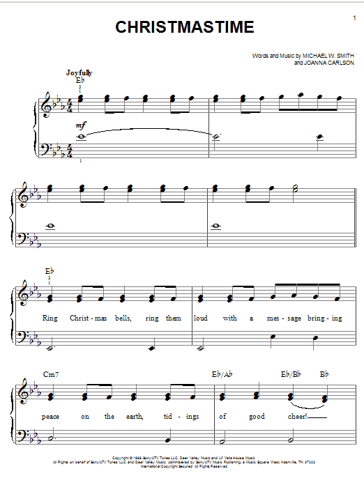 Christmastime (Easy Piano) von Michael W. Smith