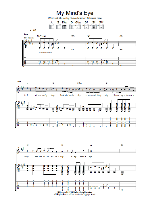 My Mind's Eye (Guitar Tab) von The Small Faces