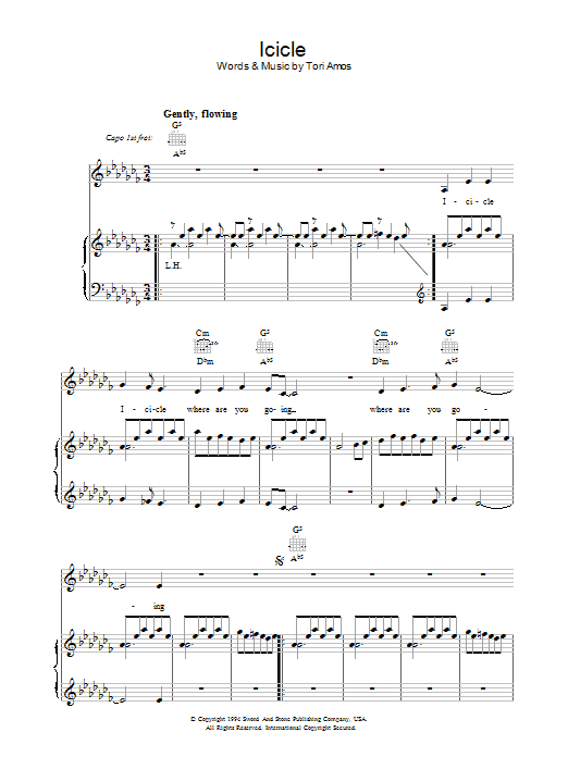 Icicle (Piano, Vocal & Guitar Chords) von Tori Amos