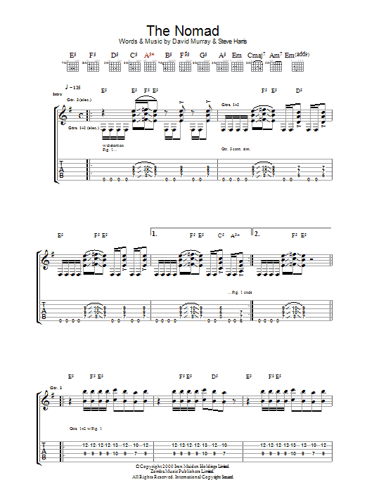 The Nomad (Guitar Tab) von Iron Maiden