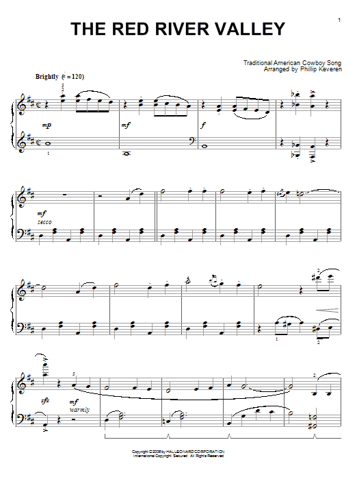 The Red River Valley (arr. Phillip Keveren) (Piano Solo) von Traditional American Cowboy Song
