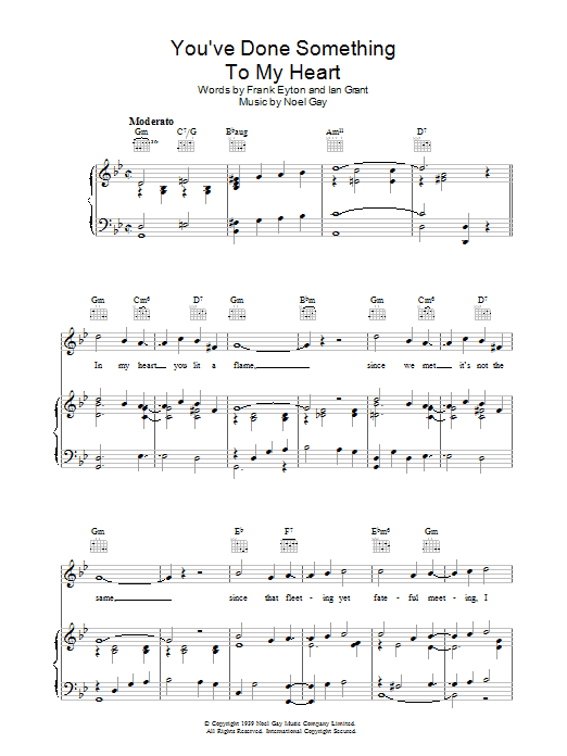 You've Done Something To My Heart (Piano, Vocal & Guitar Chords) von Noel Gay