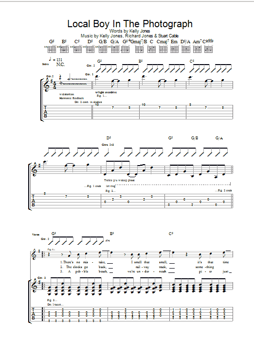 Local Boy In The Photograph (Guitar Tab) von Stereophonics