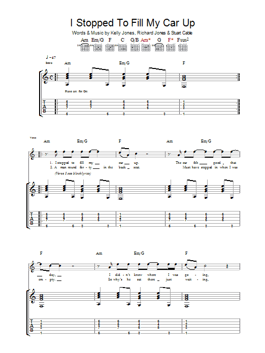 I Stopped To Fill My Car Up (Guitar Tab) von Stereophonics