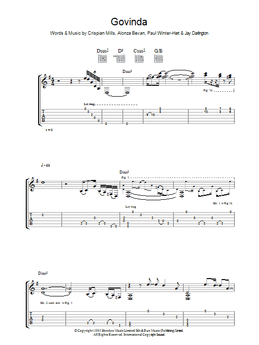 Govinda (Guitar Tab) von Kula Shaker