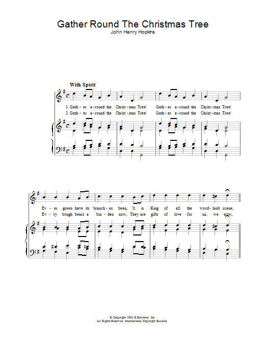Gather Round The Christmas Tree (Piano, Vocal & Guitar Chords) von Christmas Carol