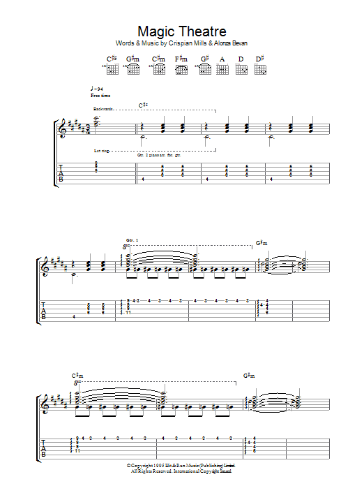 Magic Theatre (Guitar Tab) von Kula Shaker