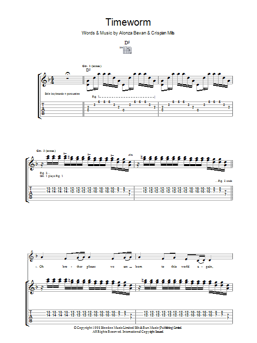 Timeworm (Guitar Tab) von Kula Shaker