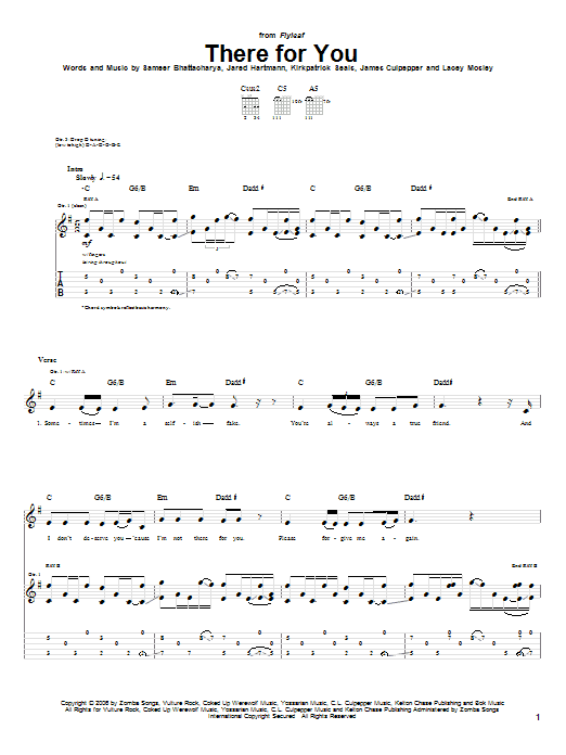 There For You (Guitar Tab) von Flyleaf