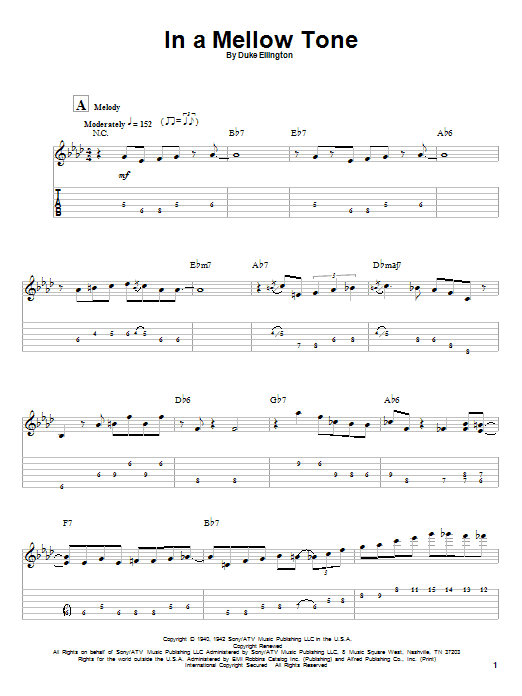 In A Mellow Tone (Guitar Tab (Single Guitar)) von Joe Pass