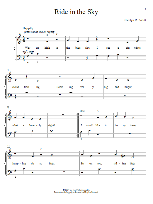 Ride In The Sky (Educational Piano) von Carolyn C. Setliff