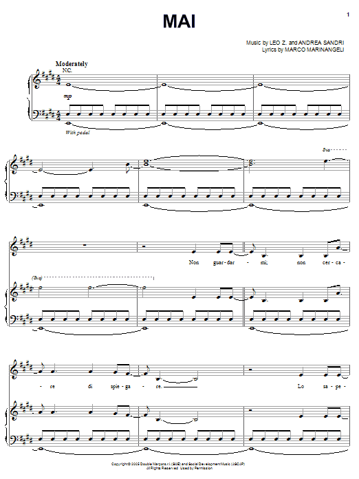 Mai (Piano, Vocal & Guitar Chords (Right-Hand Melody)) von Josh Groban