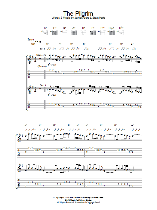 The Pilgrim (Guitar Tab) von Iron Maiden