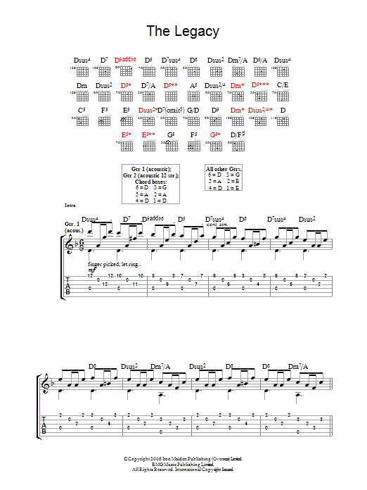 The Legacy (Guitar Tab) von Iron Maiden