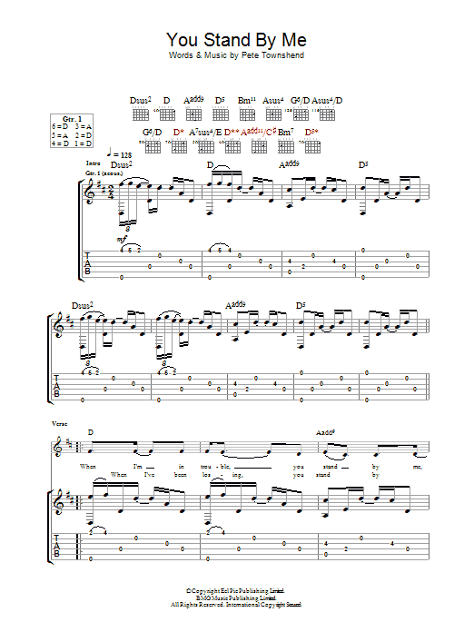 You Stand By Me (Guitar Tab) von The Who