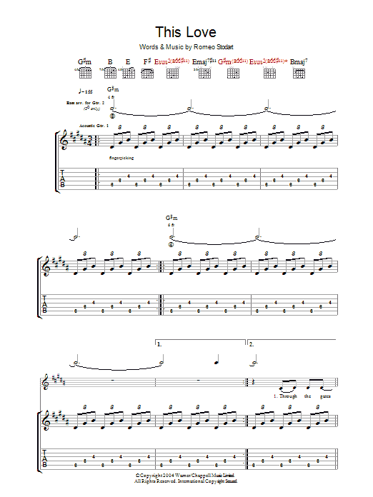 This Love (Guitar Tab) von The Magic Numbers