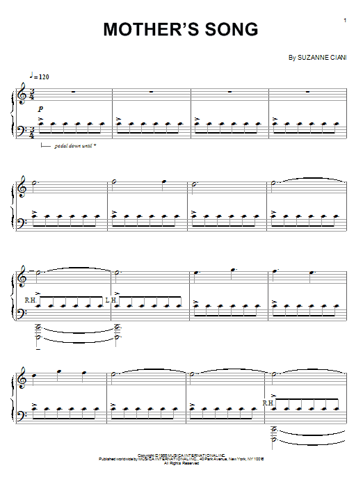 Mother's Song (Piano Solo) von Suzanne Ciani