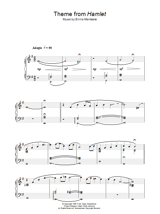 Theme from Hamlet (Piano Solo) von Ennio Morricone