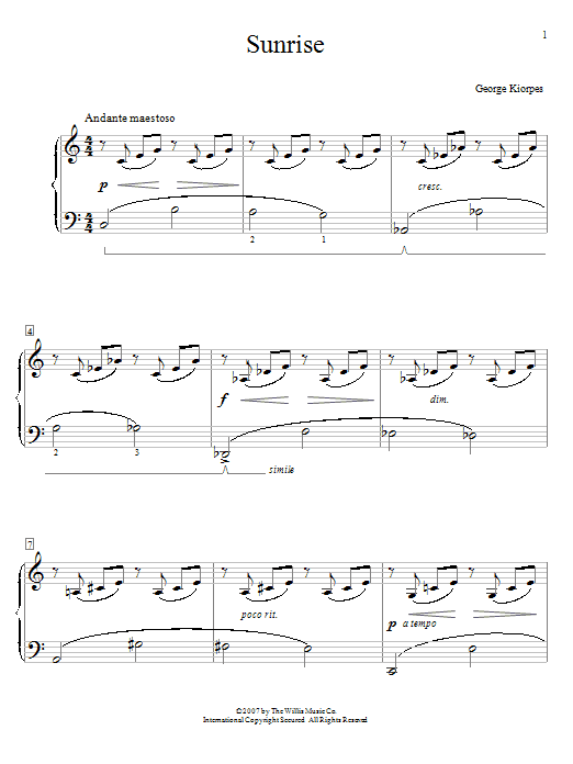 Sunrise (Educational Piano) von George Kiorpes