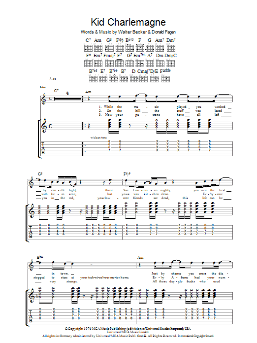 Kid Charlemagne (Guitar Tab) von Steely Dan