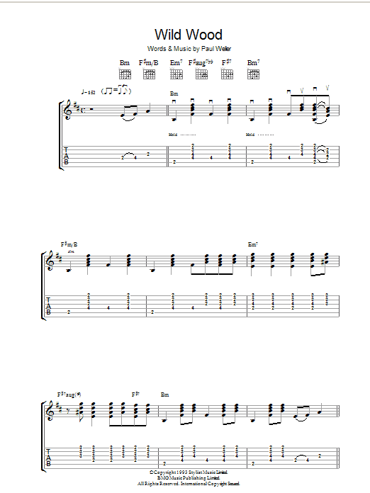 Wild Wood (Guitar Tab) von Paul Weller