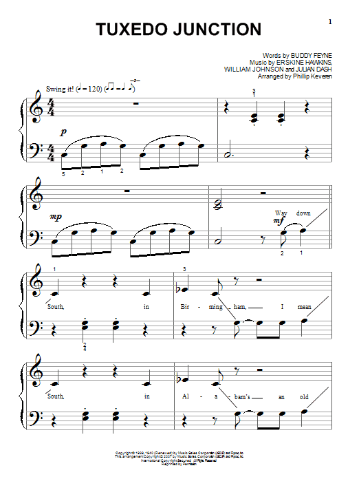 Tuxedo Junction (arr. Phillip Keveren) (Big Note Piano) von Glenn Miller