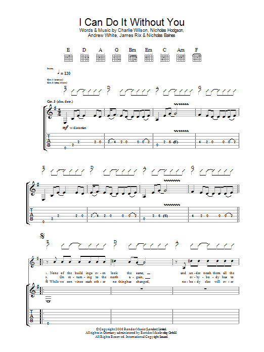 I Can Do It Without You (Guitar Tab) von Kaiser Chiefs