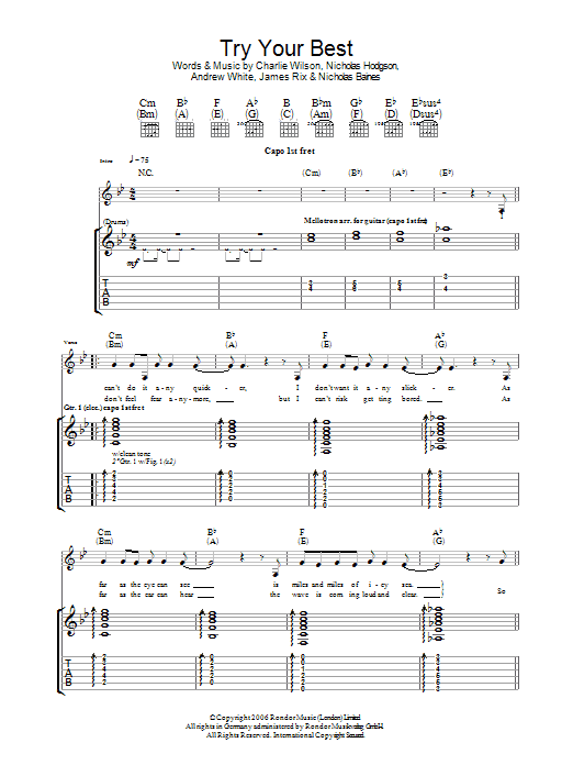 Try Your Best (Guitar Tab) von Kaiser Chiefs