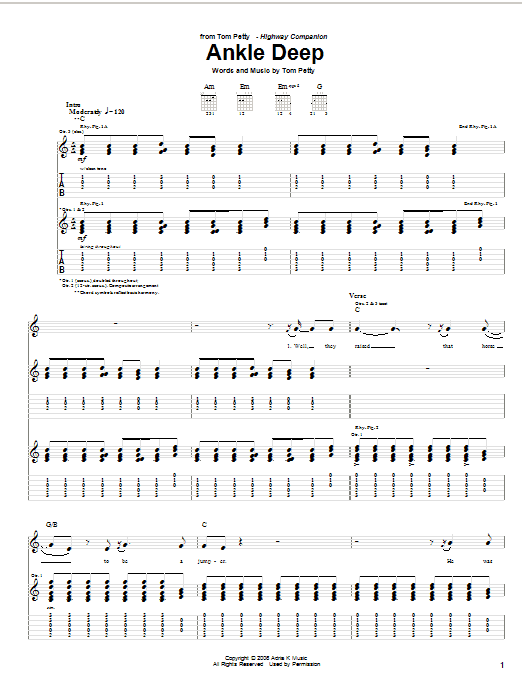 Ankle Deep (Guitar Tab) von Tom Petty