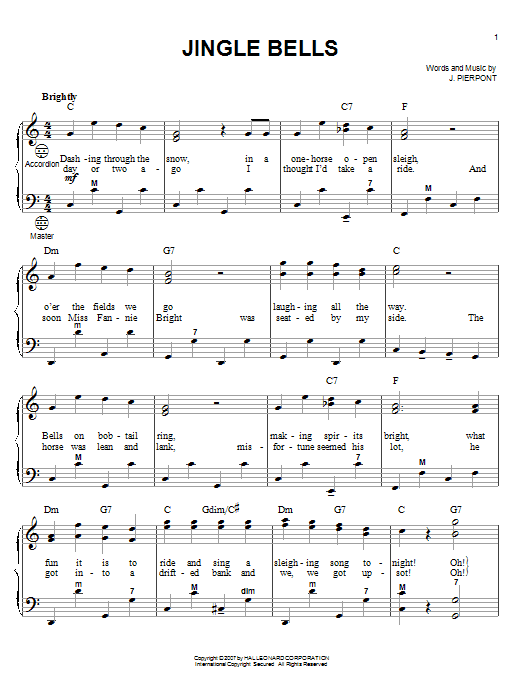 Jingle Bells (Accordion) von J. Pierpont