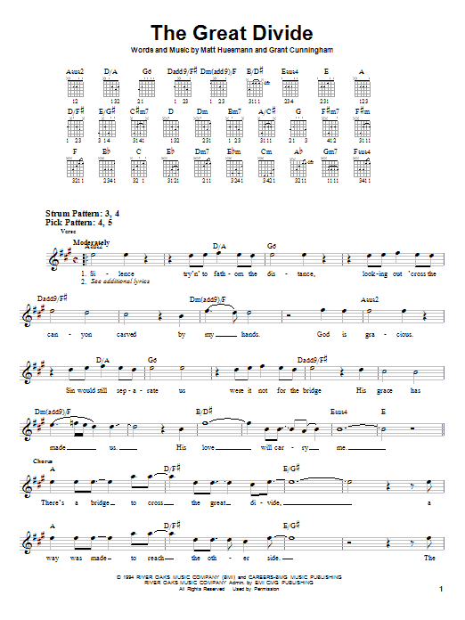 The Great Divide (Easy Guitar) von Point Of Grace