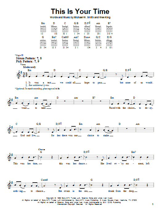 This Is Your Time (Easy Guitar) von Michael W. Smith