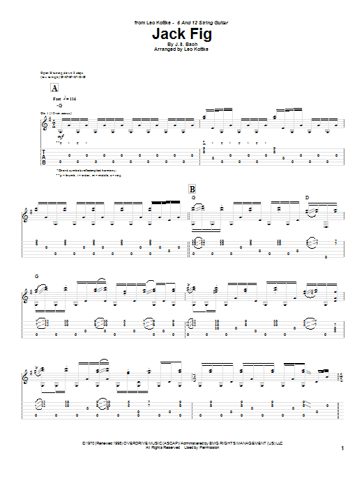 Jack Fig (Guitar Tab) von Leo Kottke