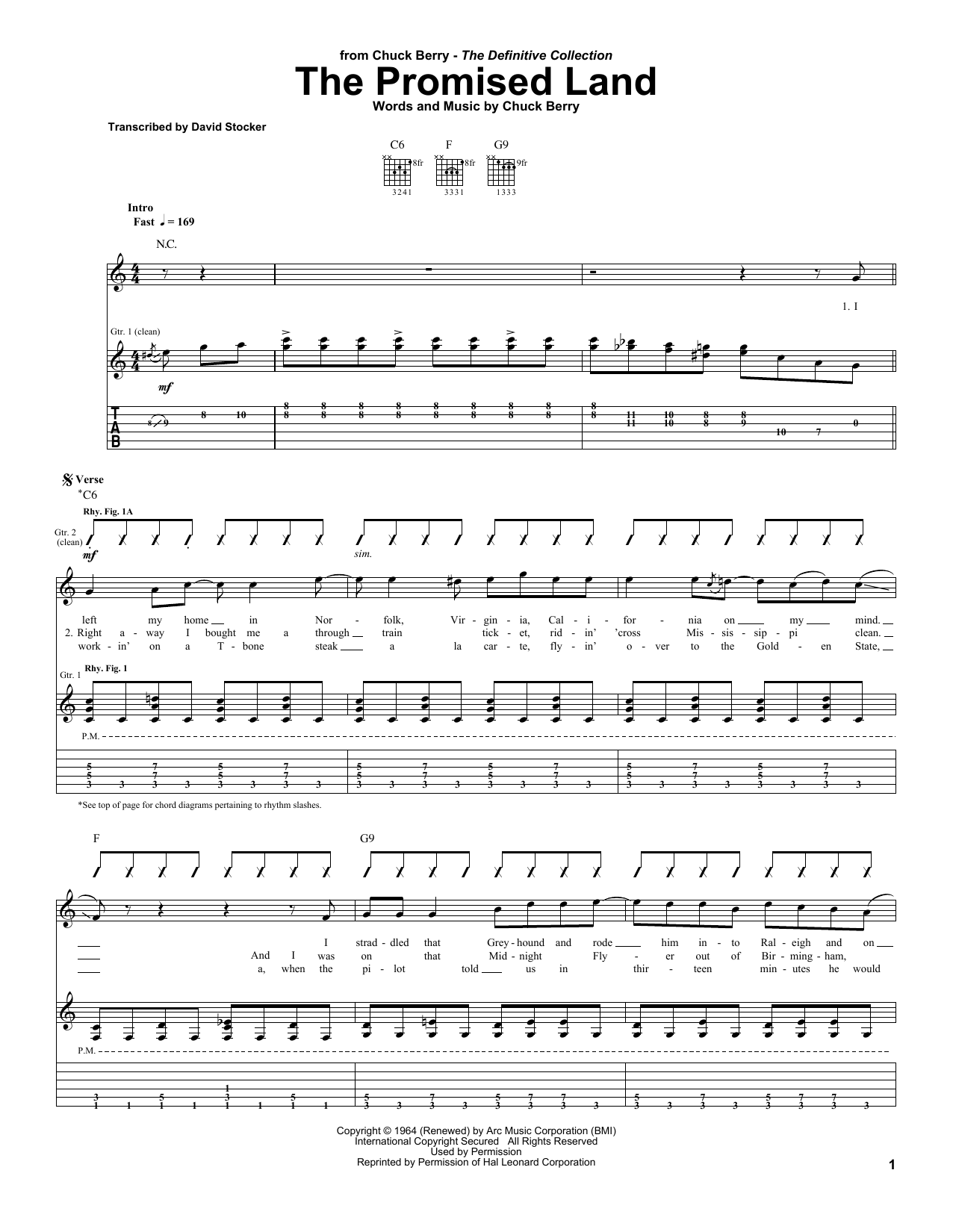 The Promised Land (Guitar Tab) von Chuck Berry