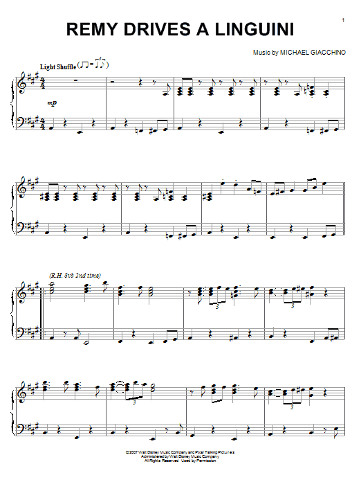 Remy Drives A Linguini (Piano Solo) von Michael Giacchino