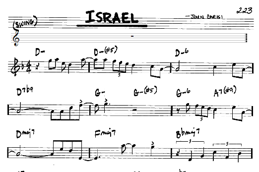 Israel (Real Book  Melody & Chords  C Instruments) von Miles Davis