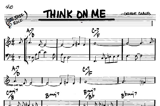 Think On Me (Real Book  Melody & Chords  C Instruments) von George Cables