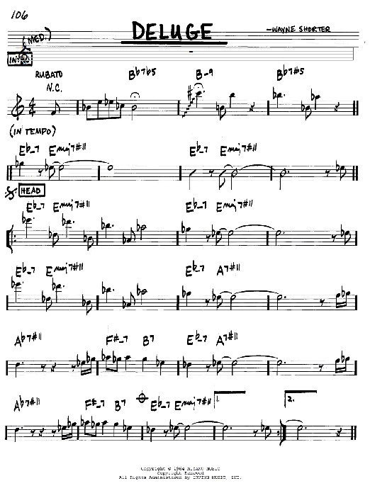 Deluge (Real Book  Melody & Chords  C Instruments) von Wayne Shorter