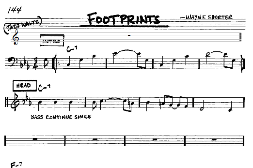Footprints (Real Book  Melody & Chords  C Instruments) von Wayne Shorter